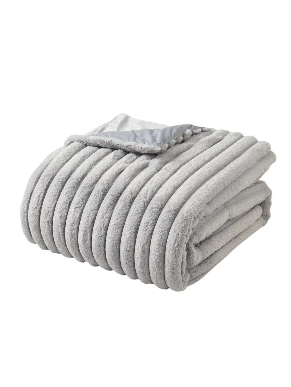 Member's Mark 3-Piece Channel Faux Fur Comforter Set, Full/Queen